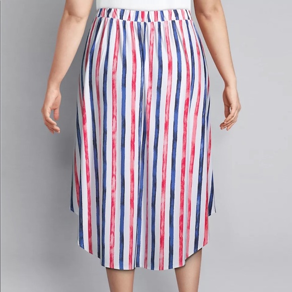 Lane Bryant Striped Crepe Midi Skirt NWT Sz 26/28 - Picture 3 of 3